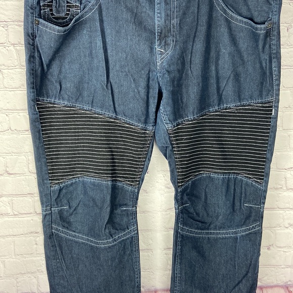 True Religion Men's Section Moto Blue Jeans. Size: 46 - Picture 2 of 12
